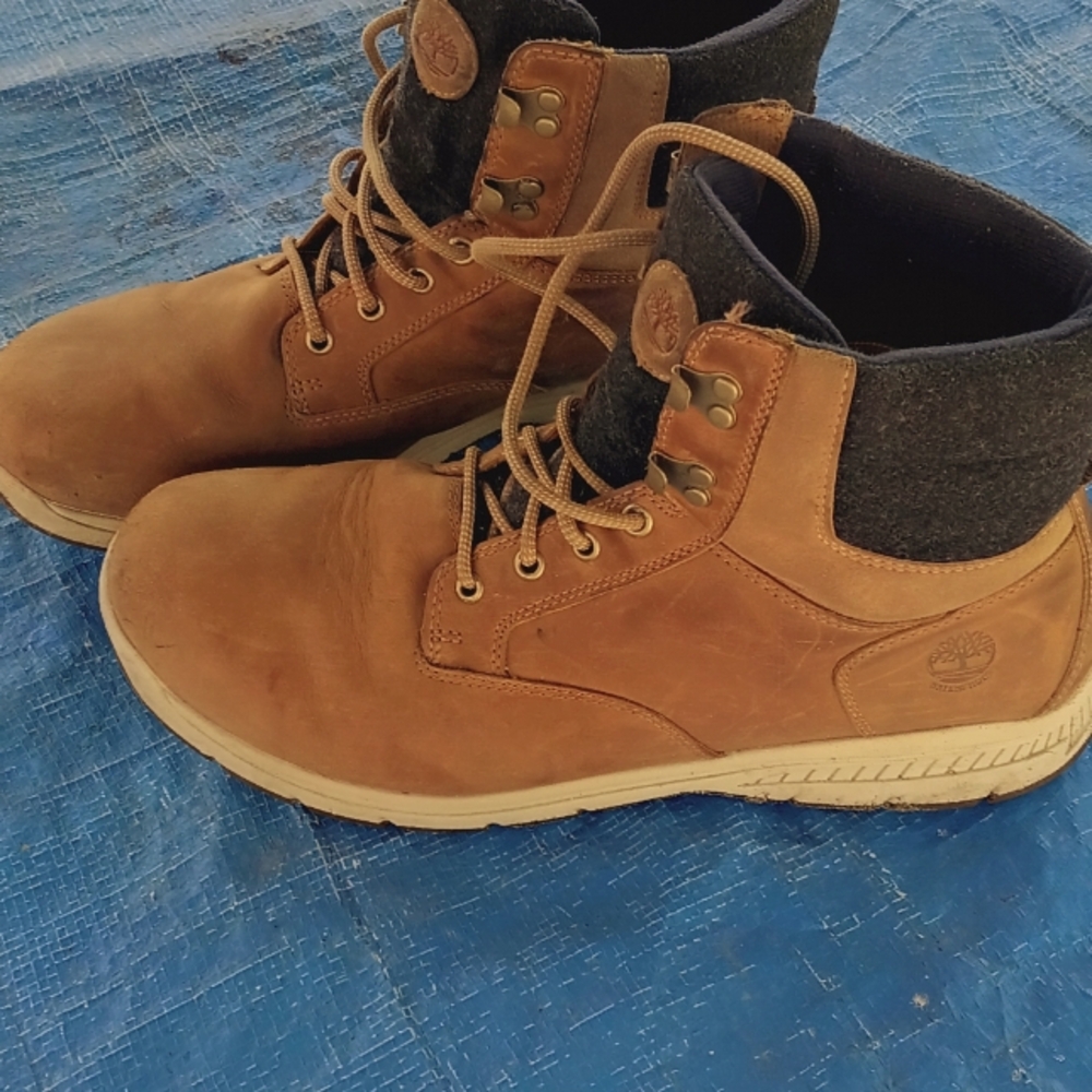 Timberland waterproof boots wool tan size 12